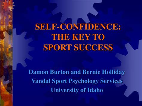 Ppt Self Confidence The Key To Sport Success Powerpoint Presentation