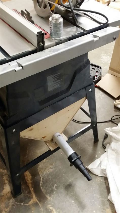 I Add A Dust Collector To My Table Saw There Is An Adapter For A Shop
