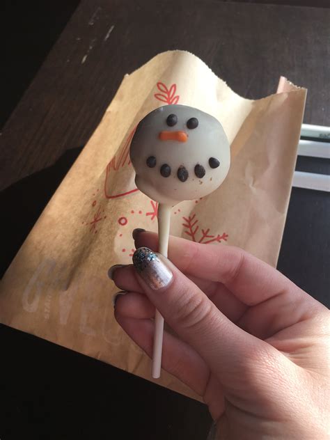 Starbucks Holiday Snowman Cakepop Cute ⛄️ ☕️ 🎄 Holiday Cake Pop