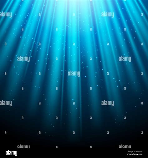 Blue Glowing Light Background With Luminous Rays Stock Vector Image
