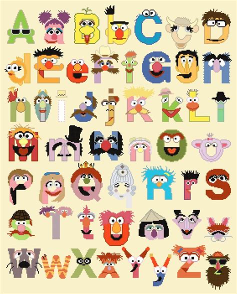 Auch das wachstum bei … Muppet alphabet Cross stitch muppet alphabet pattern abc ...
