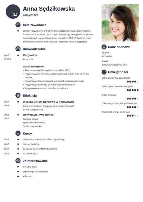 Cv Wzór W Pdf Do Pobrania Za Darmo Kreator Cv