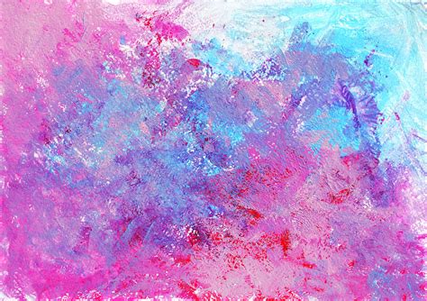 Bright Creative Texture With Paint Blots And Splashes Pink Blue