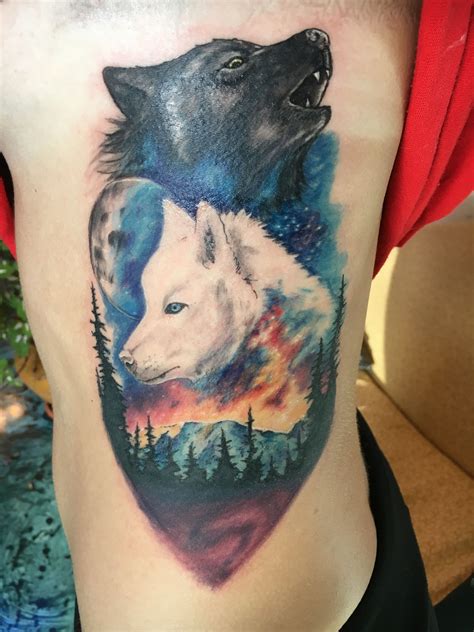 Wolf Tattoos Girl Tattoos Tatoos Two Wolves Tattoo Skin Art