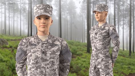 3d Female Soldier Military Acu Rigged For Cinema 4d Model Turbosquid 1721965