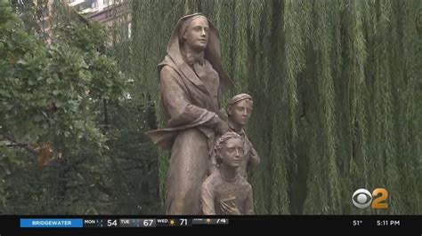[watch] statue of mother cabrini unveiled in battery park lower manhattan viewing nyc