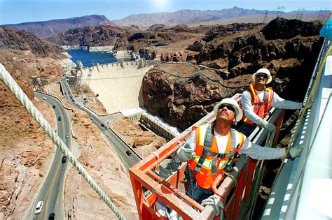 Construction On Hoover Dam Bypass Bridge Quickly Coming To A Close Las Vegas Sun News