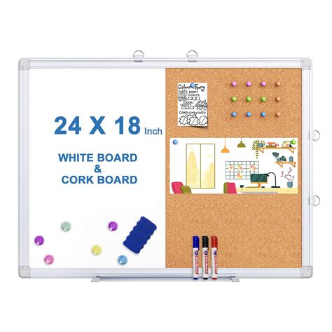 Buy Magnetic White Board And Cork Board Combo 24 X 18 Inches