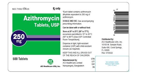 Azithromycin Dihydrate Package Insert