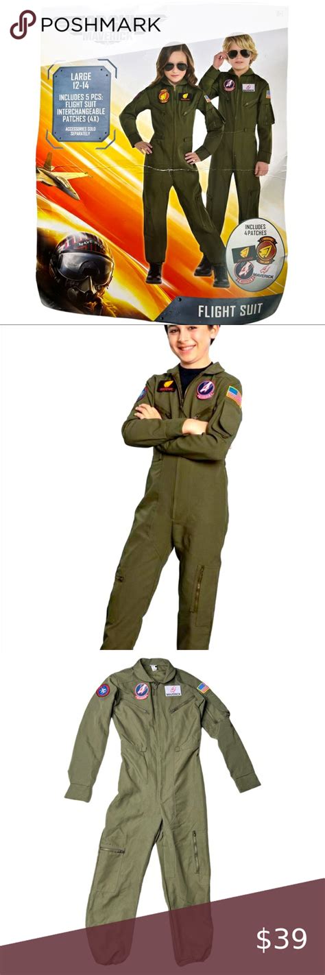 Topgun 2 Maverick Flight Suit Kids Halloween Costume In 2022