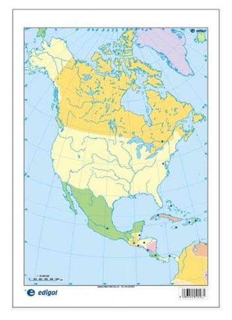 mapa mudo america del norte político color 50 hojas edigol ediciones ah h1607 — latiendadelmaestro