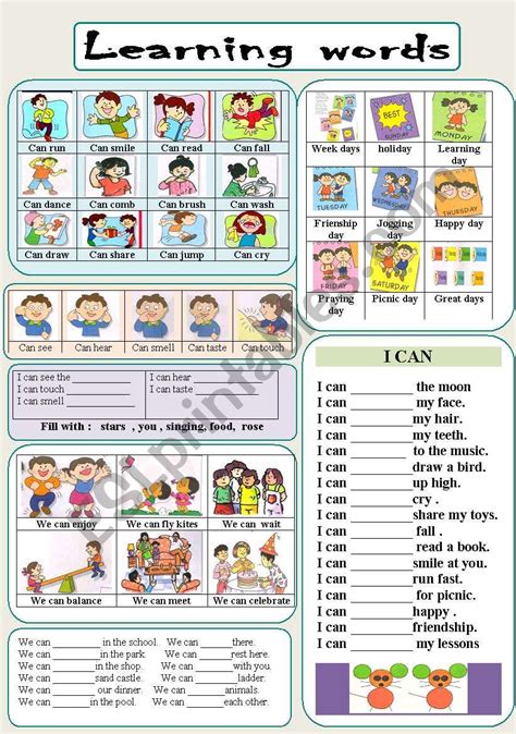 Learning Words With Ability Esl Worksheet By Jhansi