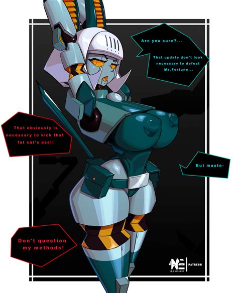 Rule 34 Dialogue English Text Female Nerfechi Robo Fortune Robot Robot Girl Skullgirls Video