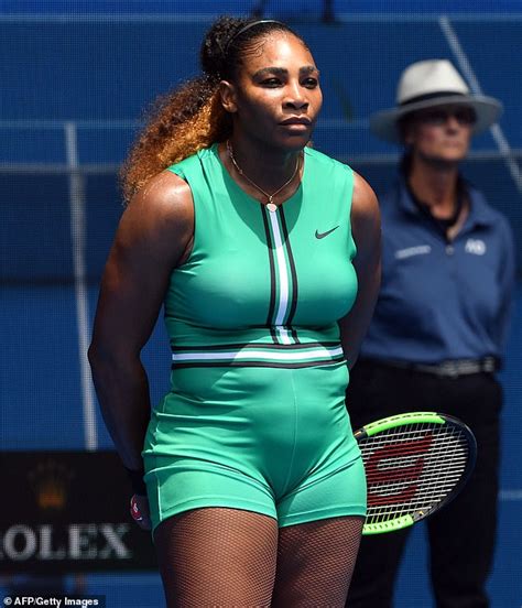 Serena Wears Her Green Lycra Bodysuit Again At Australian Open Daily