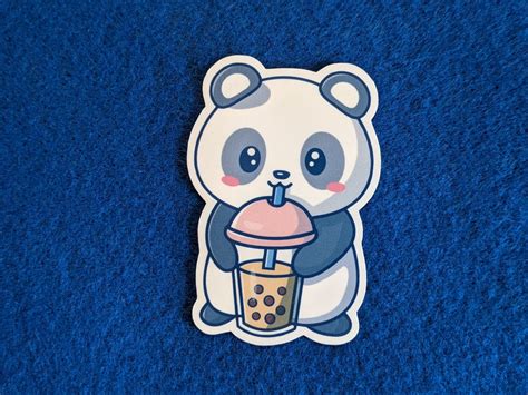 Panda Boba Sticker Bubble Tea Sticker Panda Sticker Kawaii Sticker Cute