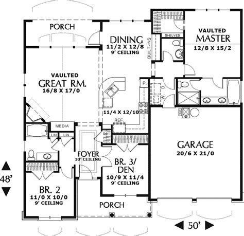 Arts And Crafts House Plan First Floor 011d 0007 Arts And Crafts