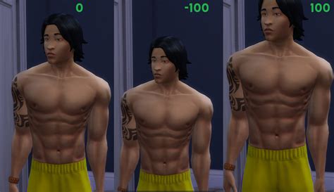Mod The Sims Five New Sliders For The Sims 4 Height Hand Neck