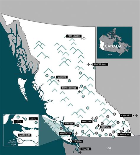 Bc Ski Map Ski It To Believe It British Columbia