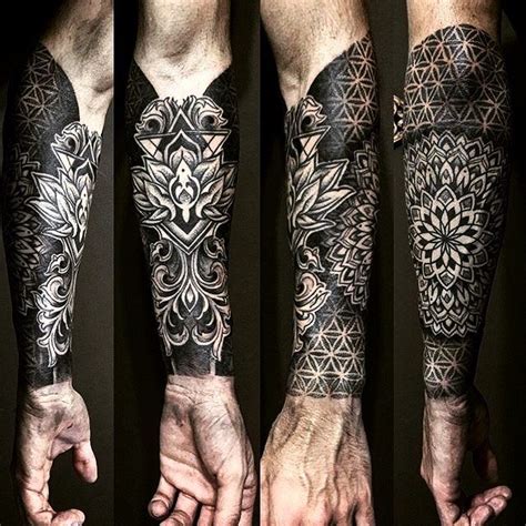 Geometric Mandala Half Sleeve Tattoo By Stonedblack