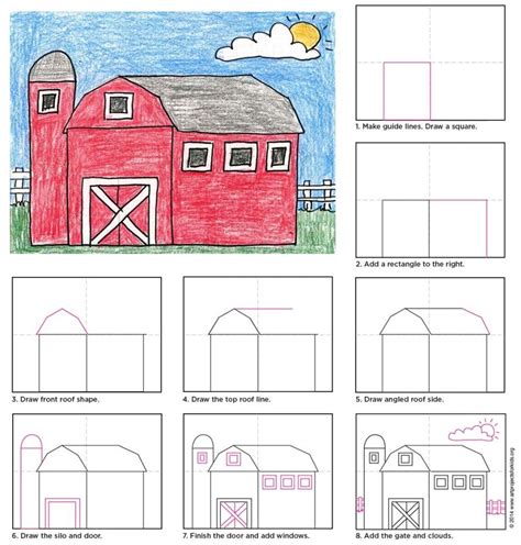 Https://tommynaija.com/draw/how To Draw A Barn Step By Step For Kids