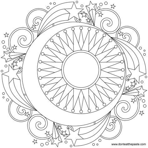 Moon Mandala Coloring Pages At Getdrawings Free Download