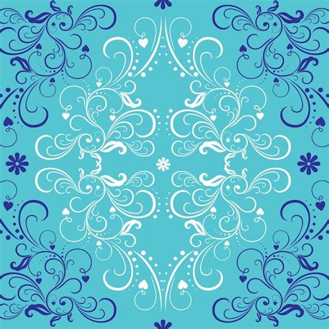 Premium Vector Floral Blue And White Background Elements Vector Background