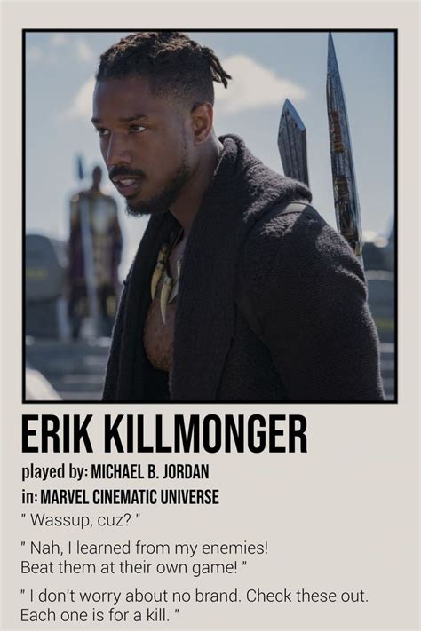 Erik Killmonger Marvel Superhero Posters Marvel Movie Characters