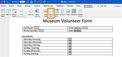 How To Make A Form With Fillable Fields In Word Printable Forms Free