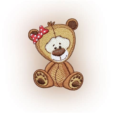 Cute Teddy Bear Embroidery Design Little Blessing Trading Company