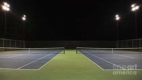 Tennis Court At Night Photograph By Ben Sandall Pixels