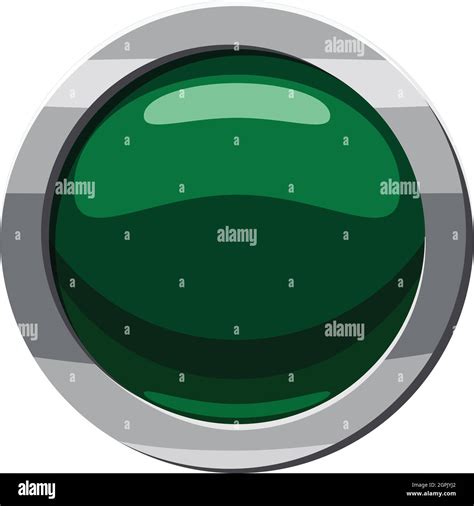 Green Button Icon Cartoon Style Stock Vector Image And Art Alamy