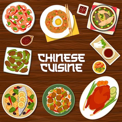 Premium Vector Chinese Cuisine Vector Menu Cover China Meals
