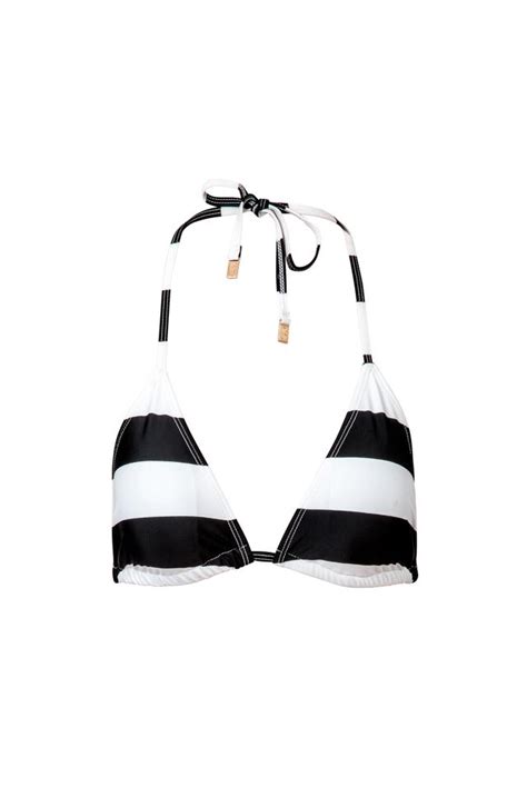 Buy Ladies Black White Stripe Bikini Top By Snapper Rock Online