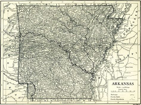 Vintage Arkansas Map From 1910