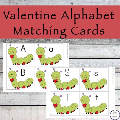 Free Printable Valentine Alphabet Matching Cards