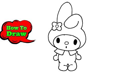 How To Draw My Melody Easy My Melody Drawing Tutorial Youtube
