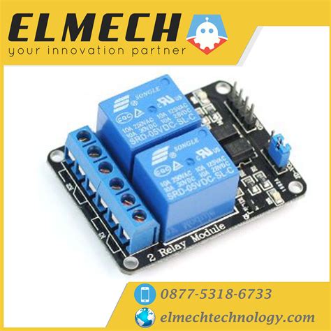 Relay Module 5v 10a 2 Channel Arduino Elmech Technology