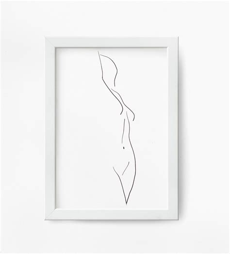 Minimalistic Nude Print Curvy Women Art Naked Prints Woman Etsy