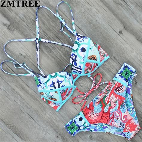 Zmtree 2017 New Swimwear Bandage Bikini Sexy Hot Bikini Set Women