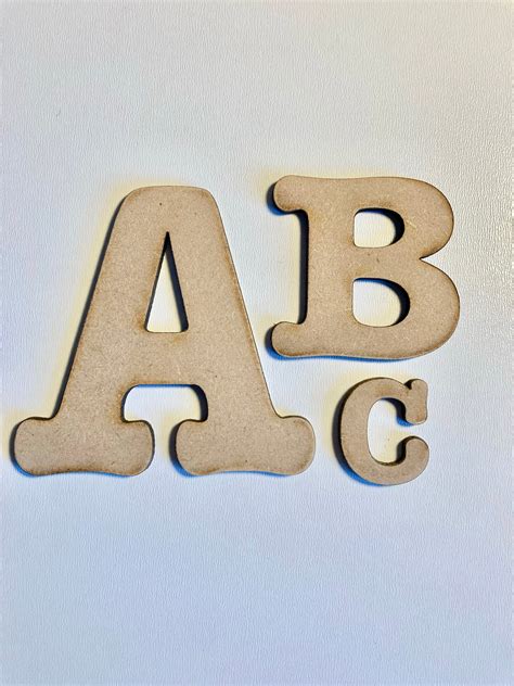 Alphabet Letter Shapes Mix And Match Mdf Shapes Wooden Etsy