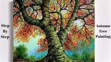 Autumn Tree Step By Step Acrylic Painting Colorbyfeliks Painting