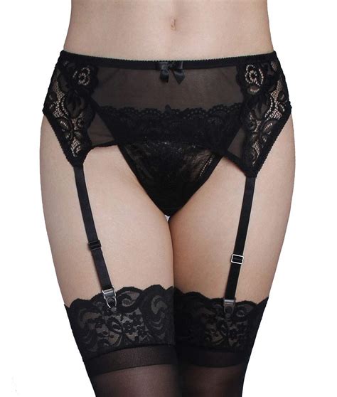 Buy Lace Garter Belt Set Sexy Black Sock Suspenders For Women Lingerie Plus Size For Stocking