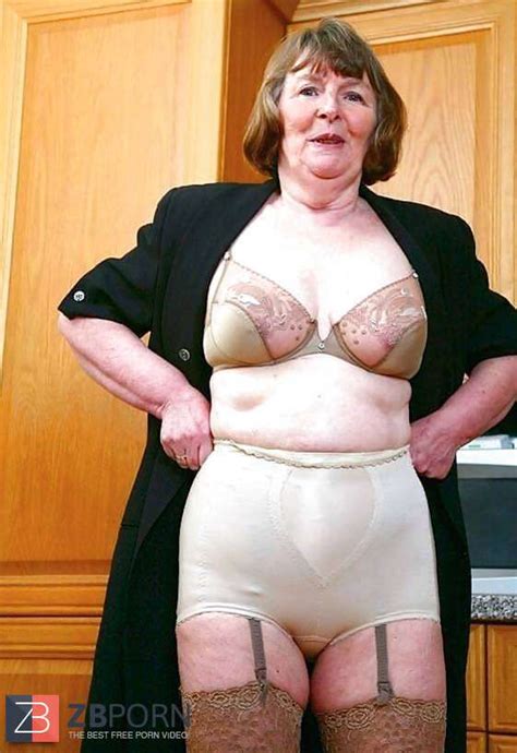 Granny In Girdle And Nylons