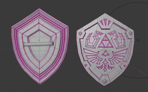 3d Model Hylian Shield Vr Ar Low Poly Cgtrader