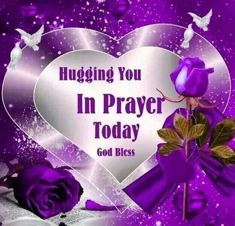 Purple Blessings Keeping You In Our Thoughts And Prayers Much