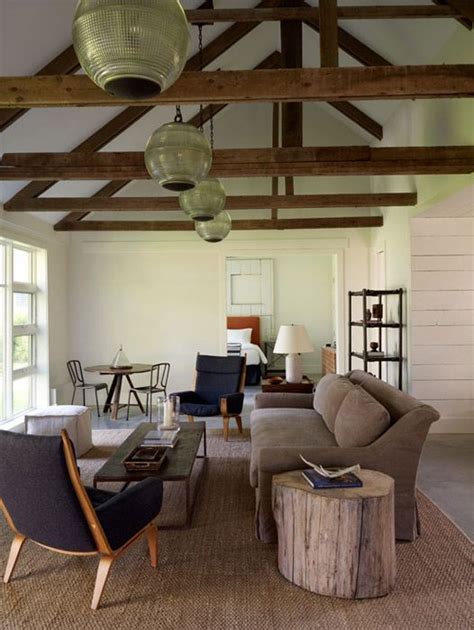 Robert Stilin Mid Century And Rustic Mix Rustic Living Room Design