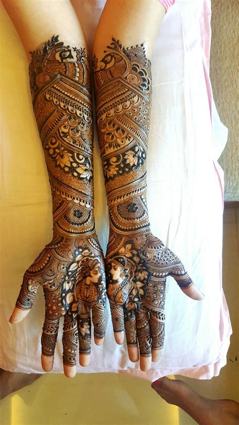 Bridal Mehndi Designs for Full Hands Front and Back दलहन क हथ क