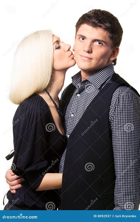 Kiss On The Cheek Stock Image Image Of Business Corporate