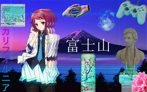 My Anime Vaporwave Wallpaper 01 By Iamthebest052 On
