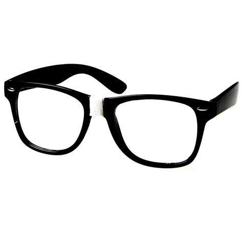 Retro Nerd Geek Color Tape Clear Lens Wayfarer Glasses 8624 With Images Nerdy Glasses Nerd